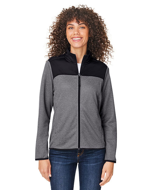 CORE365 CE74W  Ladies' Venture Heathered Stripe Hybrid Jacket at GotApparel