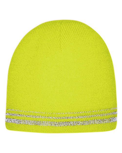 Cornerstone CS804 Unisex <sup> ®</Sup>  Lined Enhanced Visibility With Reflective Stripes Beanie at GotApparel