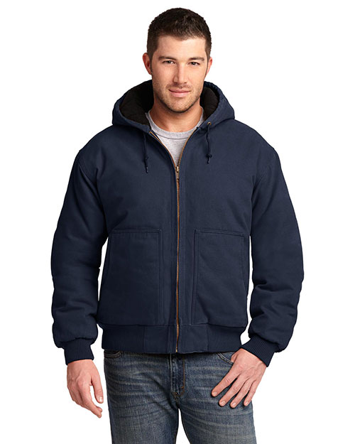 Cornerstone CSJ41 Men Washed Duck Cloth Insulated Hooded Work Jacket at GotApparel