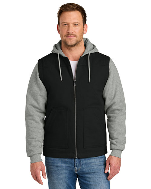 CornerStone CSJ42 ® Duck Fleece Full-Zip Hooded Jacket at GotApparel