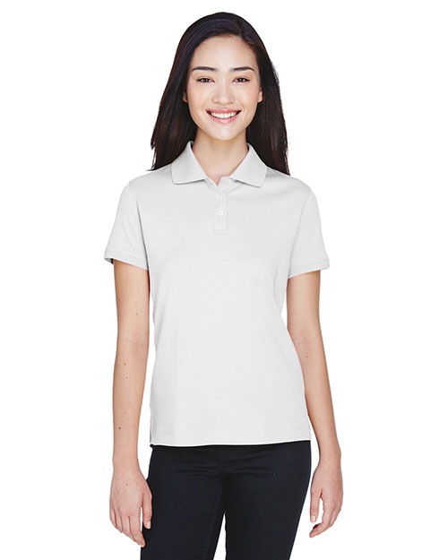 Devon & Jones Classic D140SW Women Solid Perfect Pima Interlock Polo at GotApparel