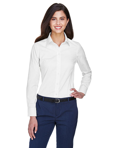 Devon & Jones Classic D630W Women Crown Collection Solid Oxford at GotApparel