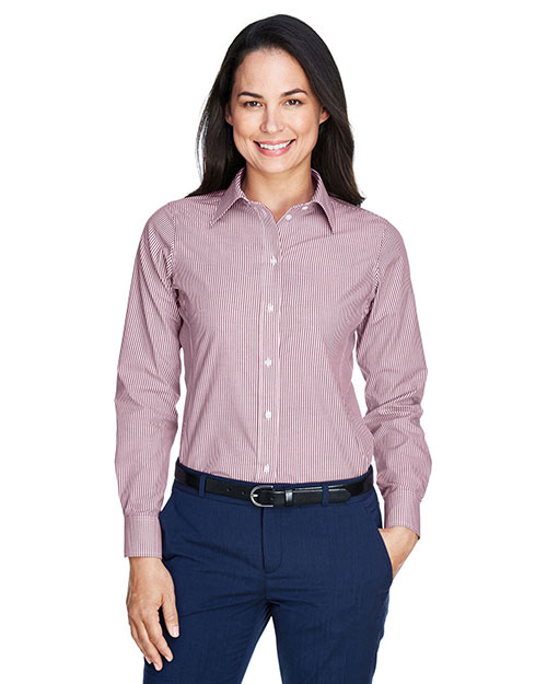 Devon & Jones Classic D645W Women Crown Collection Banker Stripe at GotApparel
