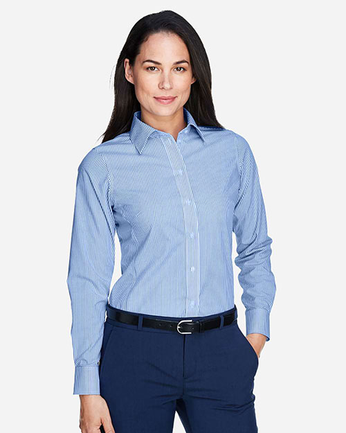 Devon & Jones Classic D645W Women Crown Collection Banker Stripe at GotApparel