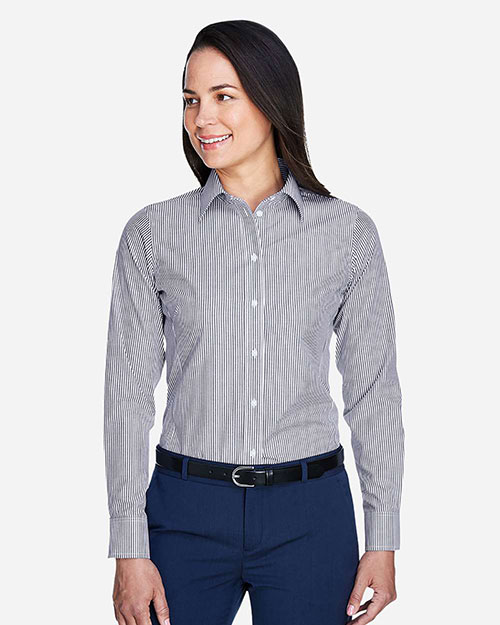 Devon & Jones Classic D645W Women Crown Collection Banker Stripe at GotApparel