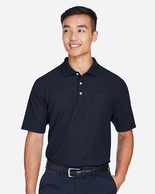Devon & Jones Classic DG150P Men Drytec20 Performance Pocket Polo at GotApparel