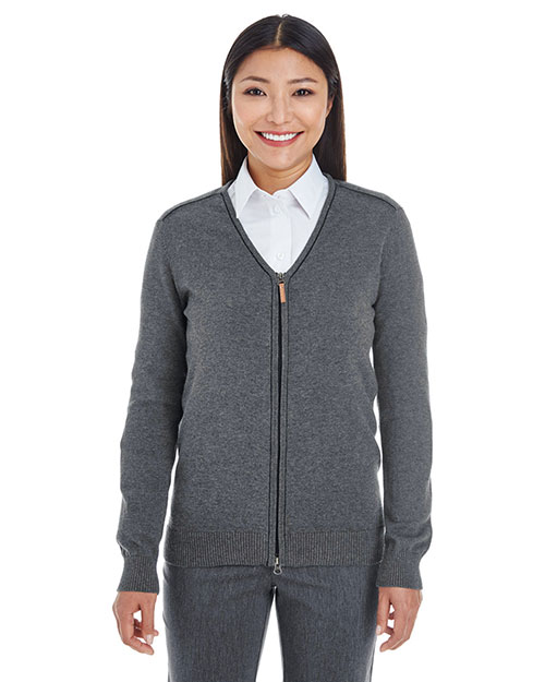 Devon & Jones Classic DG478W Women Manchester Fully-Fashioned Full-Zip Sweater at GotApparel