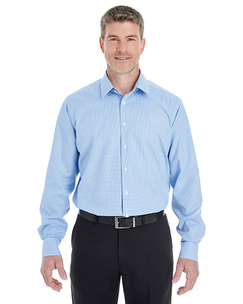 Devon & Jones Classic DG532 Men Crown Collection Royal Dobby Shirt at GotApparel