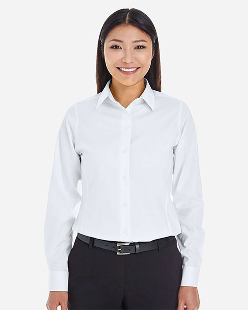 Devon & Jones Classic DG532W Women Crown Collection Royal Dobby Shirt at GotApparel