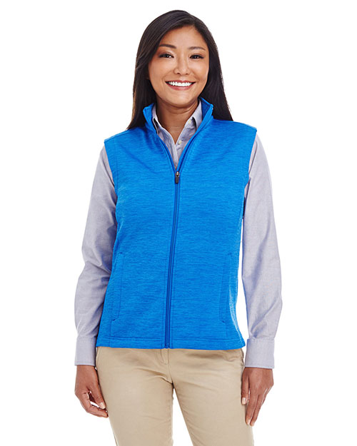 Devon & Jones Classic DG797W Women Newbury Melange Fleece Vest at GotApparel