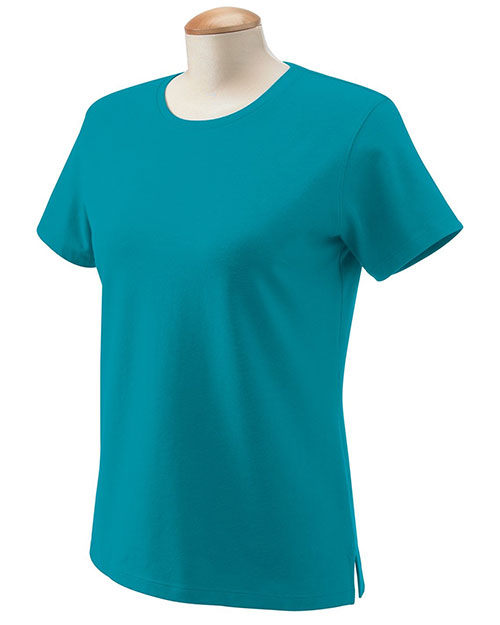 Devon & Jones Pink DP155W Women Jersey Tee at GotApparel