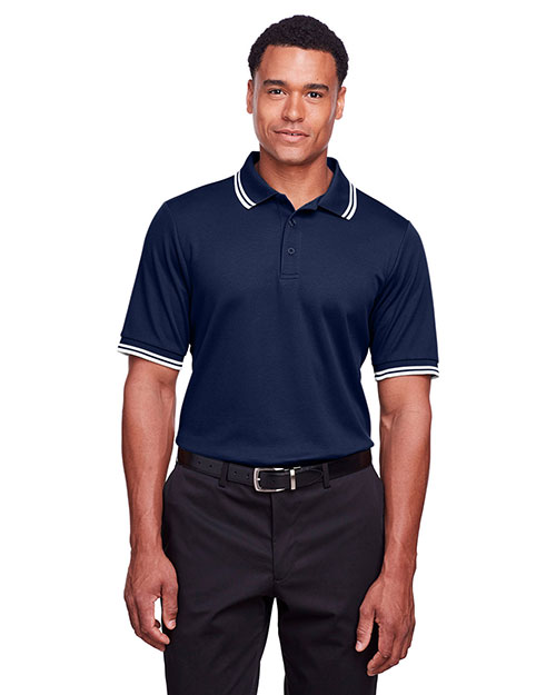 Devon & Jones DG20C Men Crownlux Performance™ Plaited Tipped Polo at GotApparel