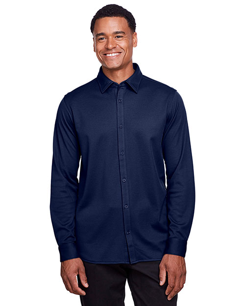 Devon & Jones DG20Z Men Crownlux Performance™ Plaited Button-Down Shirt at GotApparel