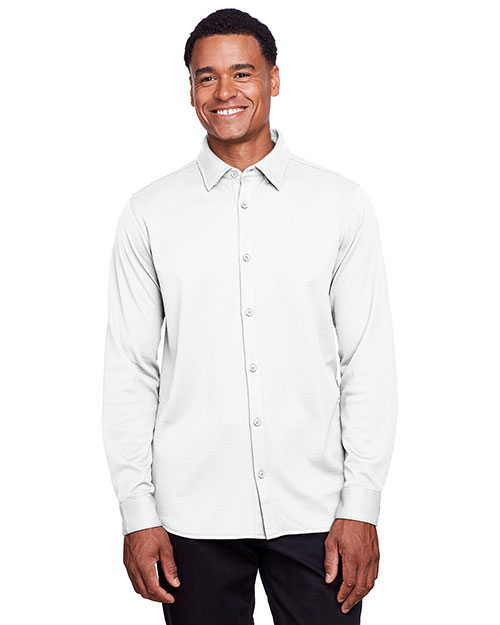 Devon & Jones DG20Z Men Crownlux Performance™ Plaited Button-Down Shirt at GotApparel