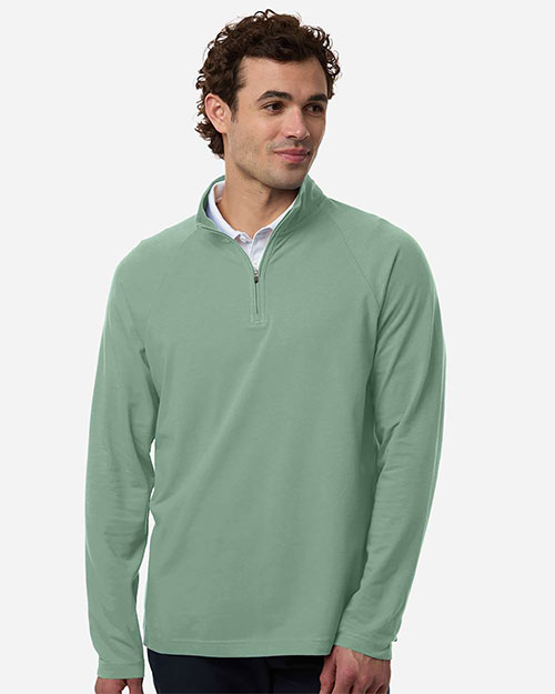 Devon & Jones DG402 Men's Seaton Pebble Textured Quarter-Zip Pullover at GotApparel