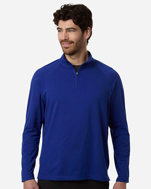 Devon & Jones DG402 Men's Seaton Pebble Textured Quarter-Zip Pullover at GotApparel