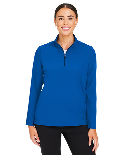 Devon & Jones DG410W  CrownLux Performance® Ladies' Windsor Welded Quarter-Zip at GotApparel