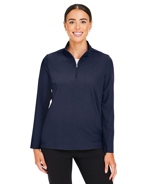 Devon & Jones DG410W  CrownLux Performance® Ladies' Windsor Welded Quarter-Zip at GotApparel