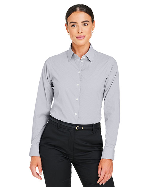 Devon & Jones DG537W  CrownLux Performance® Ladies' Microstripe Shirt at GotApparel