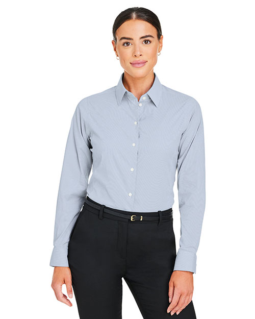 Devon & Jones DG537W  CrownLux Performance® Ladies' Microstripe Shirt at GotApparel