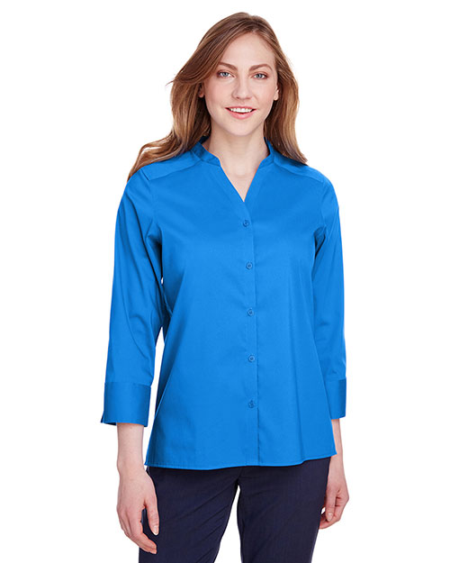 Devon & Jones DG560W women Crown Collection Stretch Broadcloth 3/4 Sleeve Blouse at GotApparel