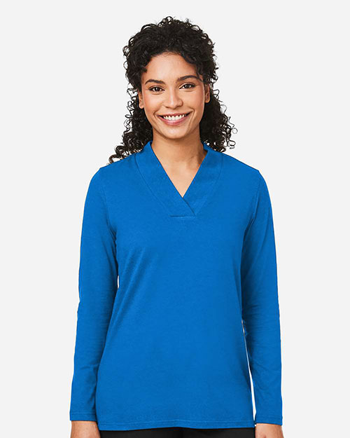 Devon & Jones DP121W Women's Raleigh Shawl Collar Knit Top at GotApparel