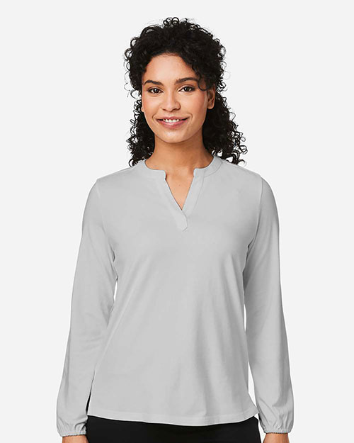Devon & Jones DP122W Women's Raleigh Half-Placket Knit Top at GotApparel