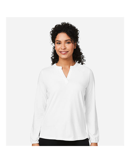 Devon & Jones DP122W Women's Raleigh Half-Placket Knit Top at GotApparel