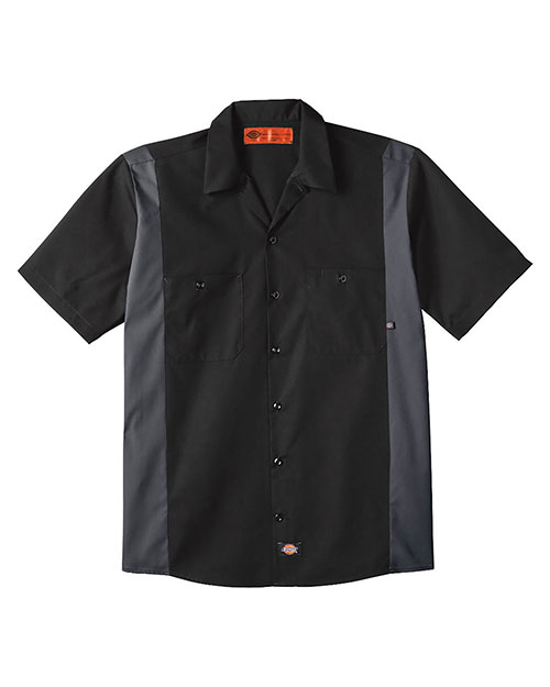 Dickies LS524 Men Industrial Colorblocked Short Sleeve Shirt at GotApparel