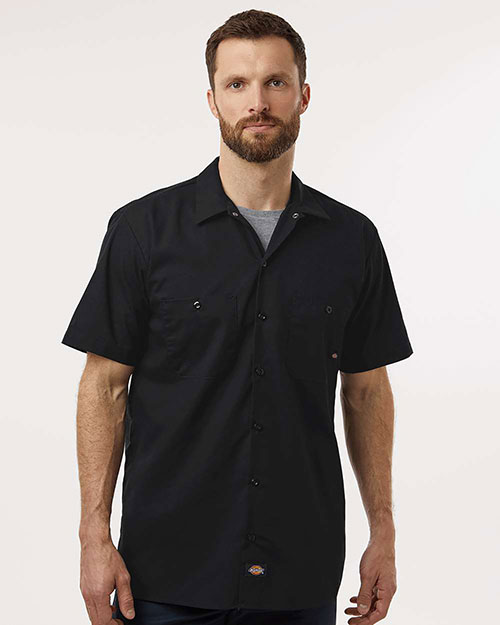 Dickies S535L Industrial Short Sleeve Work Shirt - Long Sizes at GotApparel