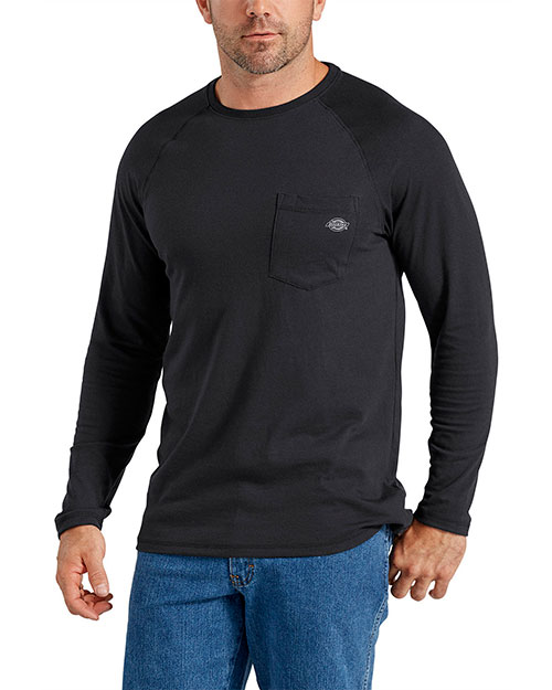 Dickies SL600T  Men's Tall Temp-iQ Performance Cooling Long Sleeve Pocket T-Shirt at GotApparel