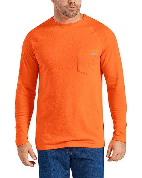Dickies SL600T Men's Tall Temp-iQ Performance Cooling Long Sleeve Pocket T-Shirt at GotApparel