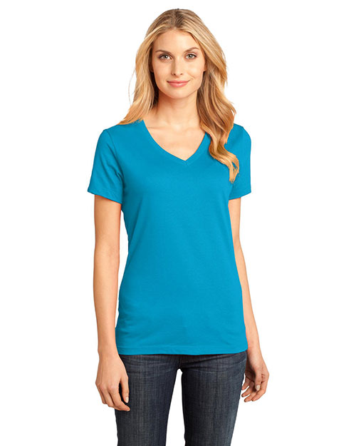 District Made DM1170L Women Perfect Weight V-Neck Tee at GotApparel