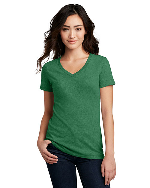 District Made DM1190L Women Perfect Blend V-Neck Tee at GotApparel