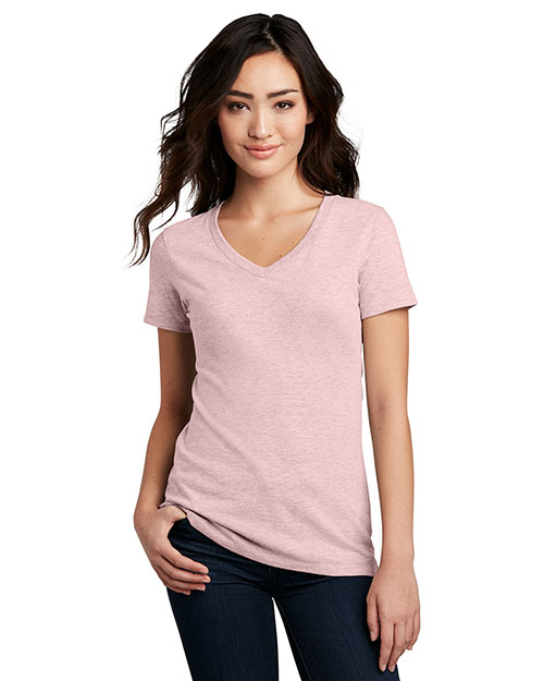 District Made DM1190L Women Perfect Blend V-Neck Tee at GotApparel