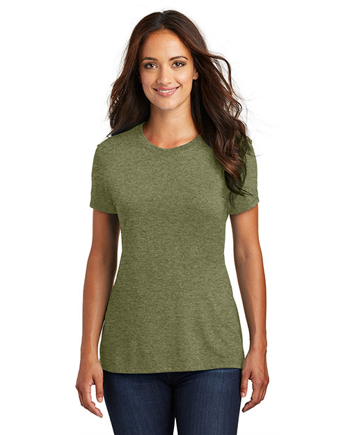 District Made DM130L Women Perfect Tri & Crew Tee at GotApparel