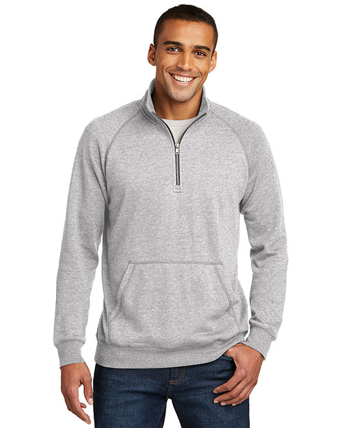 District Made DM392 Men Lightweight Fleece 1/4-Zip     at GotApparel