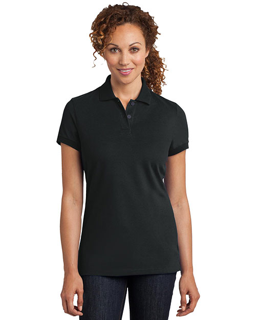 District DM425 Women Stretch Pique Polo at GotApparel
