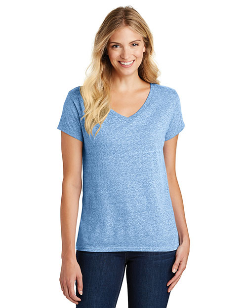 District Made DM465A Women Cosmic V-Neck Tee at GotApparel