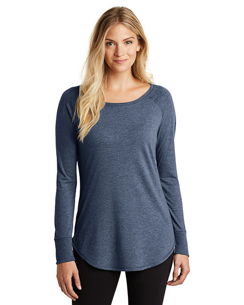 District Made DT132L Women Perfect Tri Long Sleeve Tunic at GotApparel