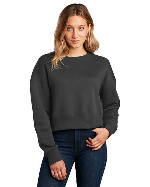 District ® Women's Perfect Weight ® Fleece Cropped Crew DT1105 at GotApparel