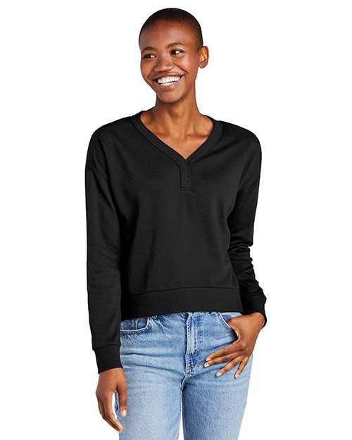 District Women's Perfect Tri Fleece V-Neck Sweatshirt DT1312 at GotApparel