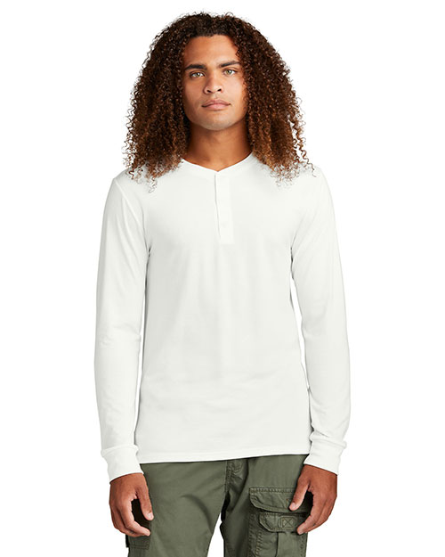 District Perfect Tri Long Sleeve Henley DT145 at GotApparel