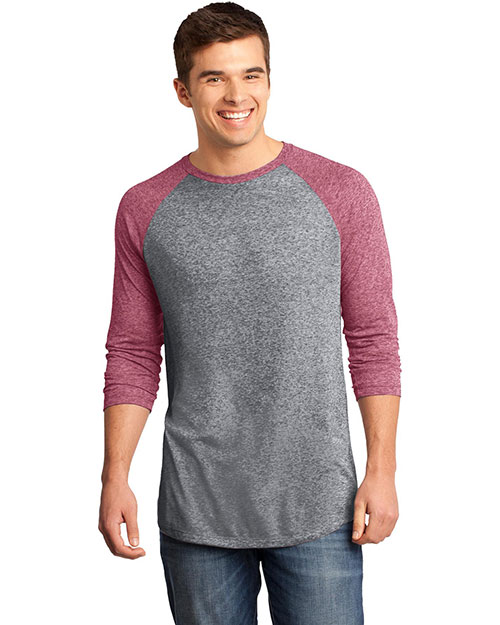 District DT162 Men Microburn 3/4-Sleeve Raglan Tee at GotApparel