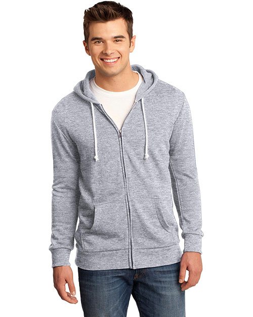 District DT190 Men Core Fleece Full-Zip Hoodie at GotApparel