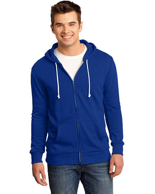 District DT190 Men Core Fleece Full-Zip Hoodie at GotApparel
