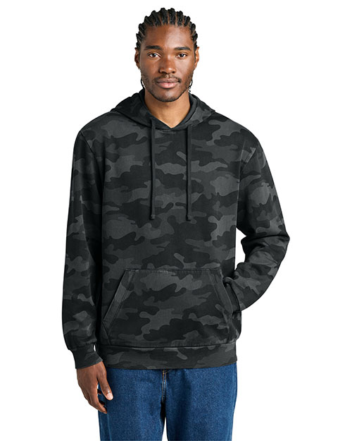 District DT2200C Wash  Camo Fleece Hoodie at GotApparel