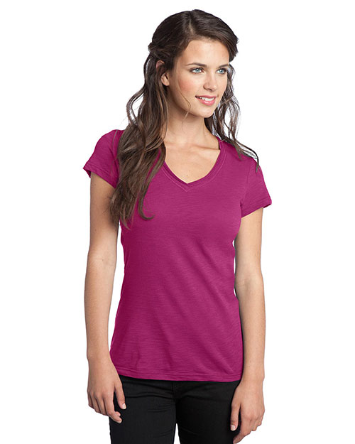 District DT240 Women Slub V-Neck Tee at GotApparel