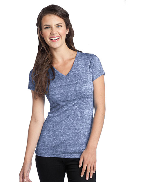 District DT242V Women Tri-Blend V-Neck Tee at GotApparel