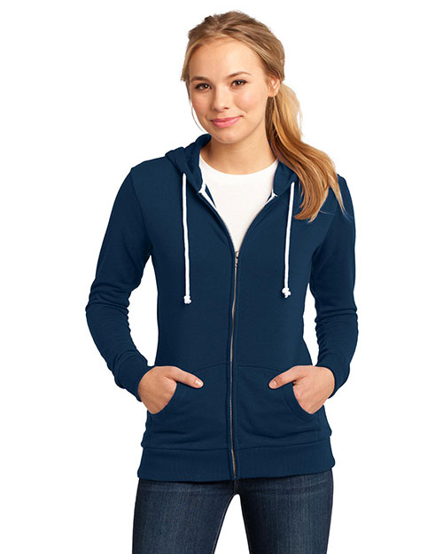 District DT290 Women Core Fleece Full-Zip Hoodie at GotApparel